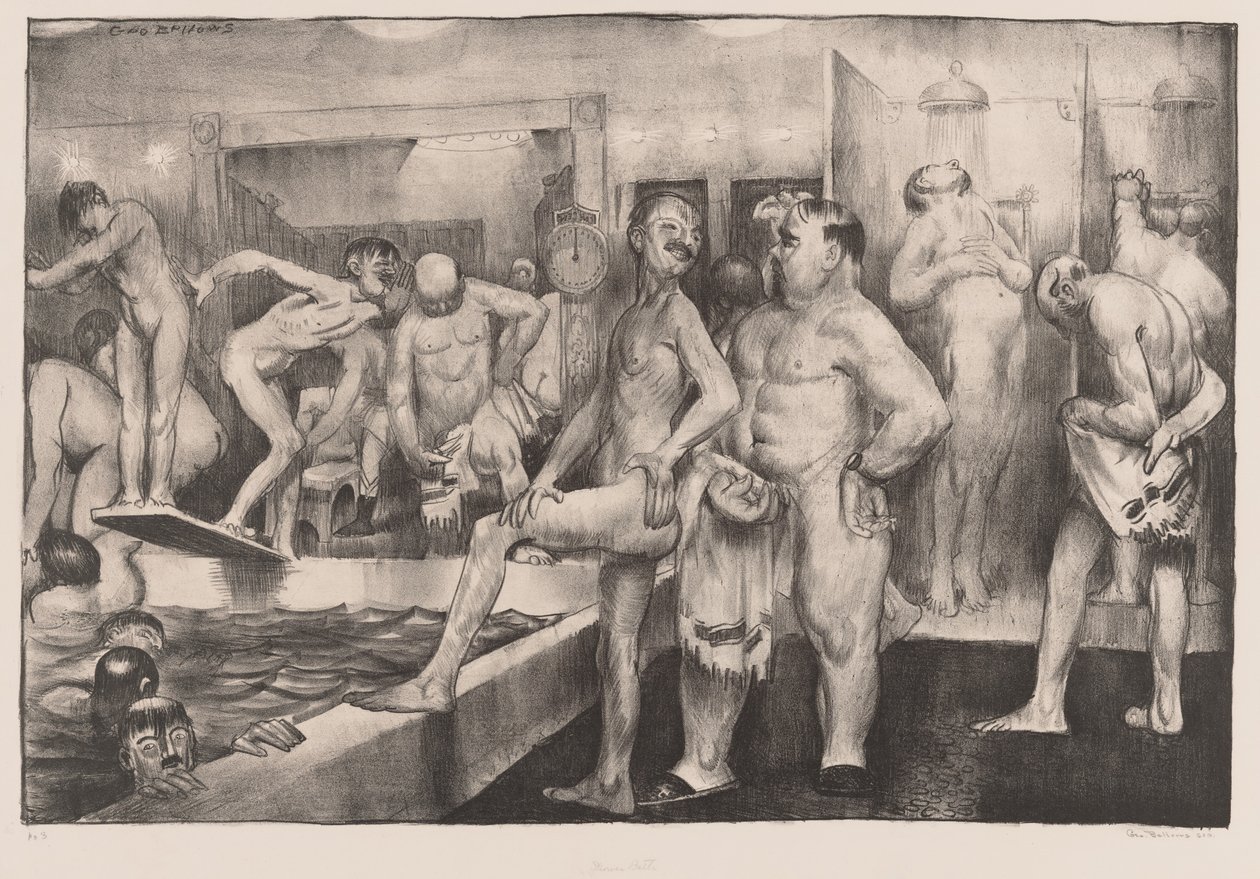 De Douche, 1917 door George Wesley Bellows