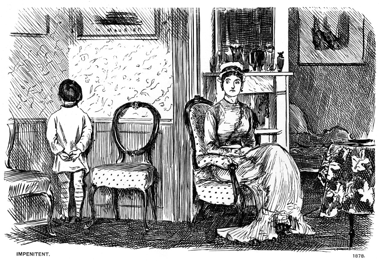 Onboetvaardig, 1878-1891 door George du Maurier