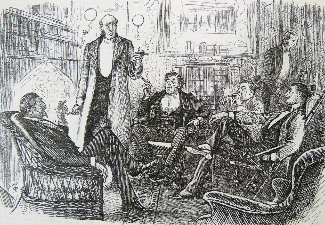 De rookkamer door George du Maurier