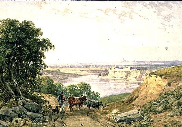 Landschap met Vee door George the Younger Barret
