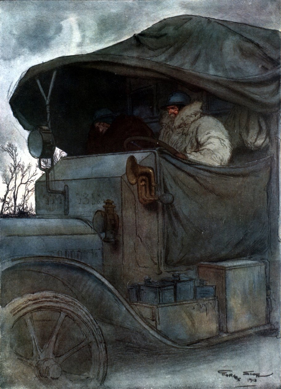 Aan het Stuur, 1918 door Georges Bertin Scott