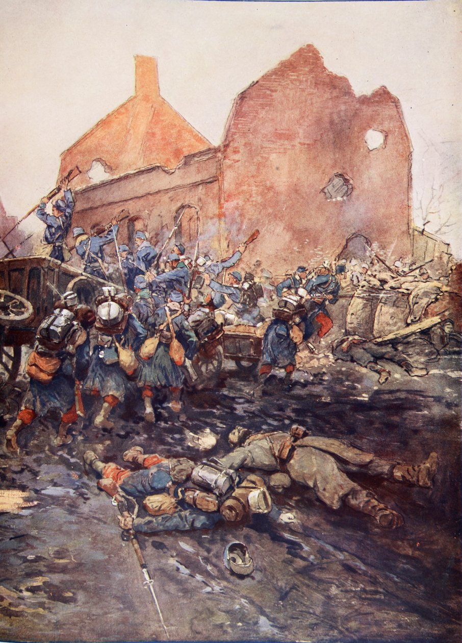 De Aanval op Vermelles, 1915 door Georges Bertin Scott