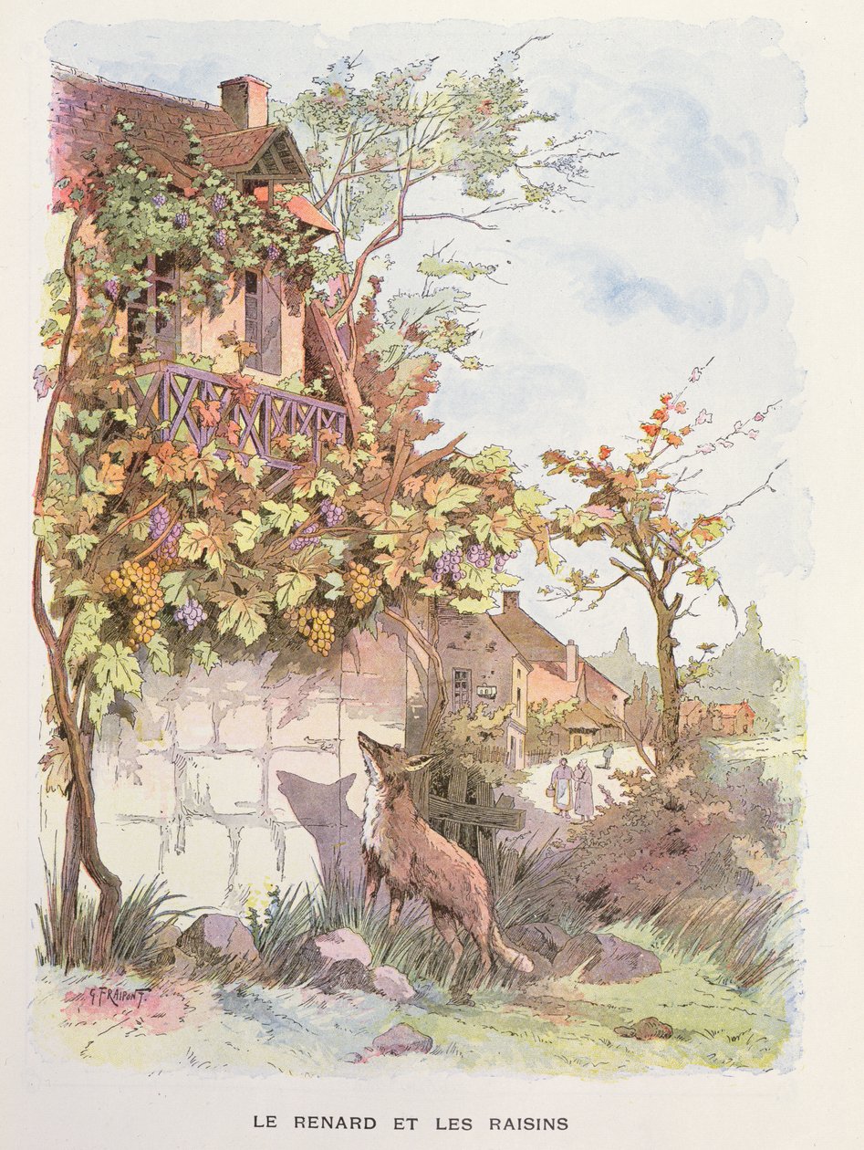 De vos en de druiven, c.1900 door Georges Fraipont