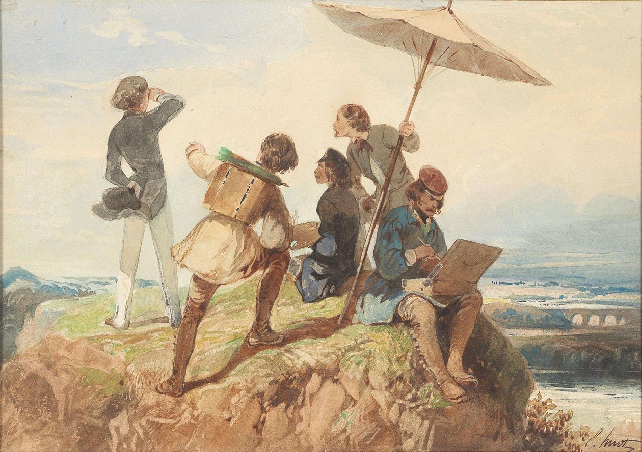 En plein air schilders door Georges Eugène Huot