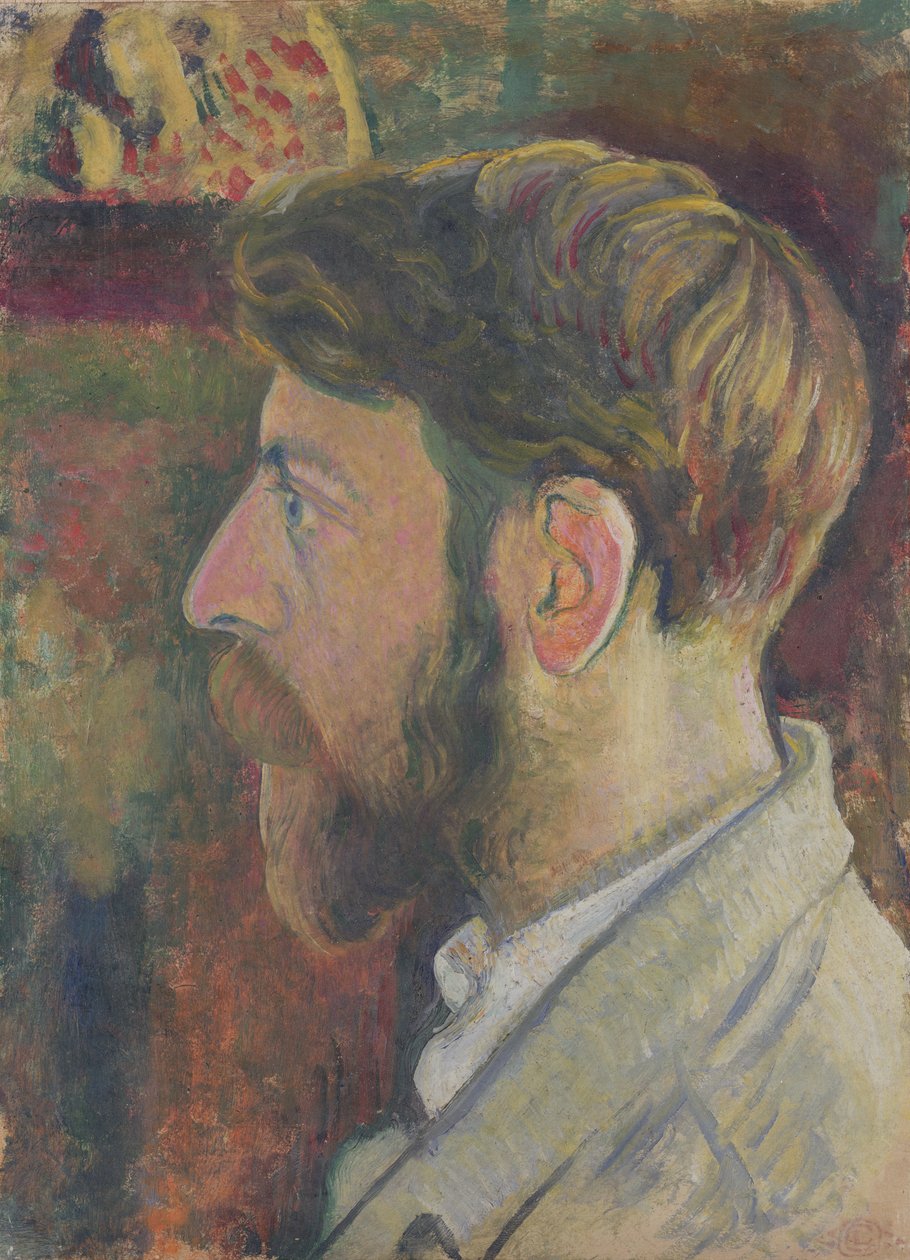 Zelfportret van opzij door Georges Lemmen