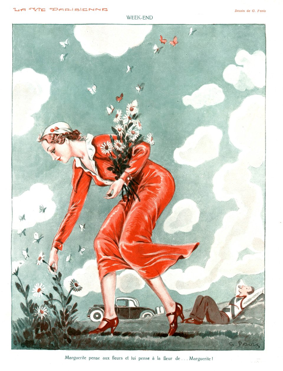 Weekend, illustratie uit 