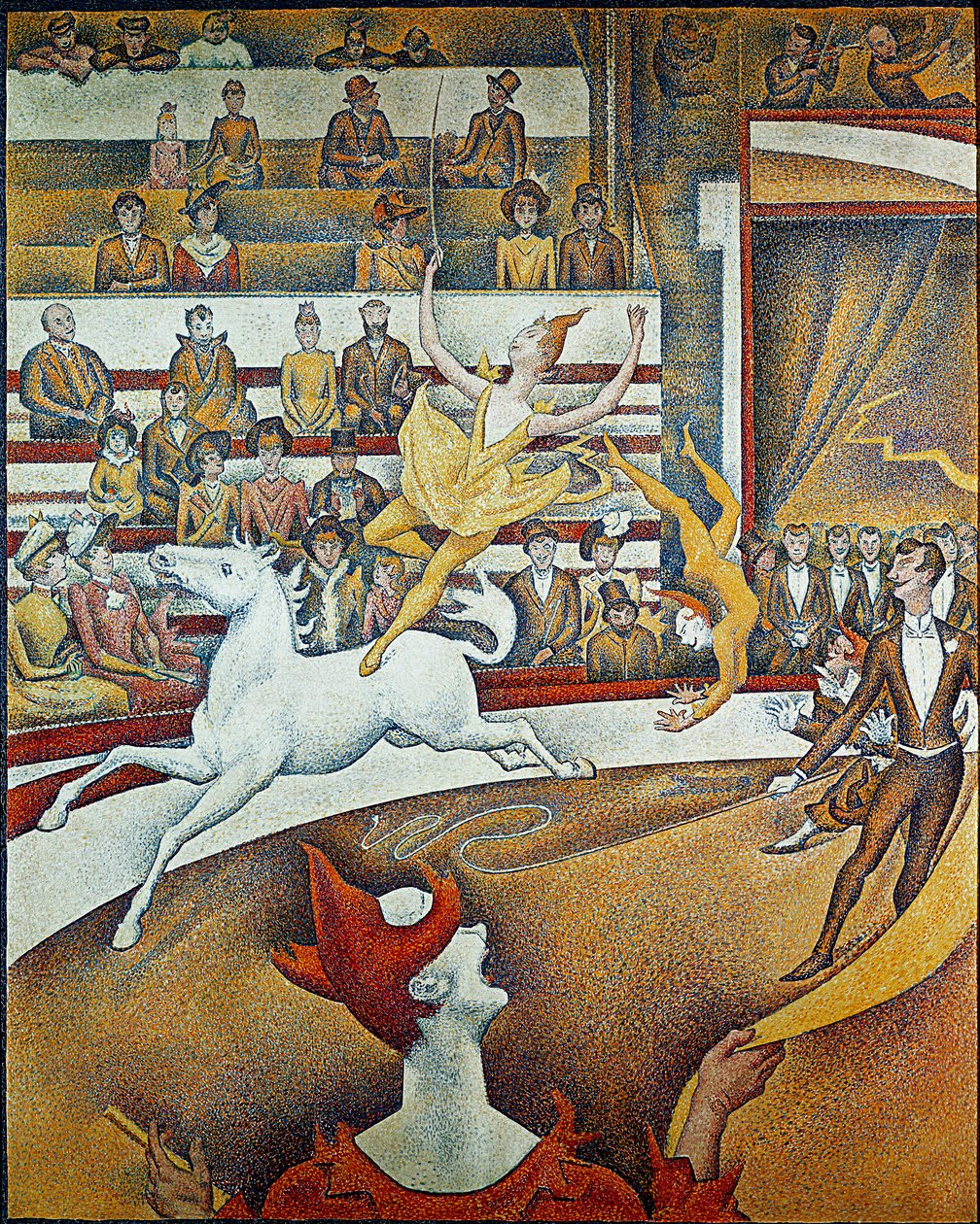 Het circus door Georges Pierre Seurat