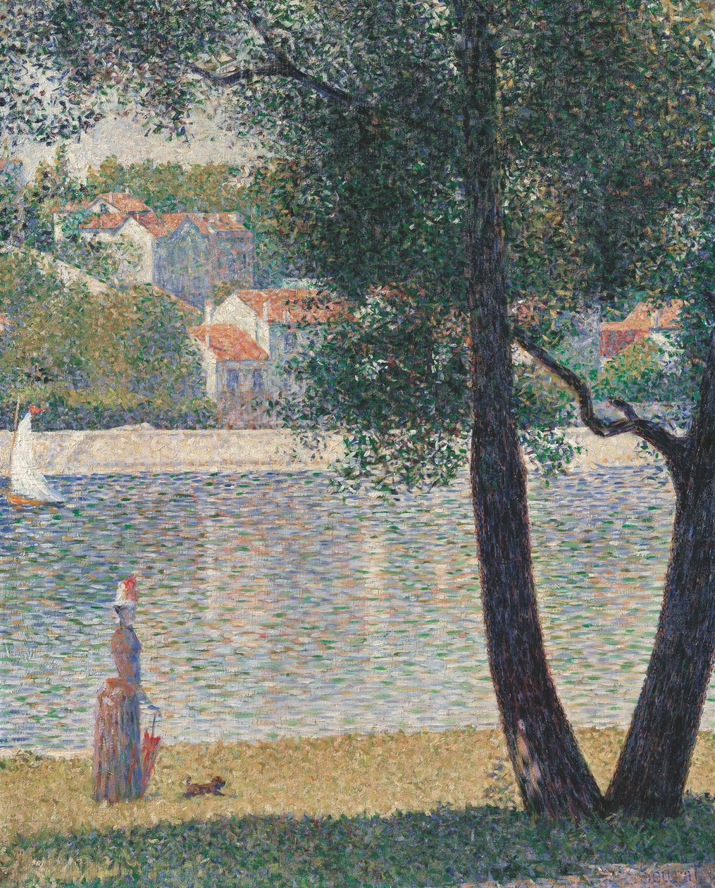 De Seine bij Courbevoie door Georges Seurat