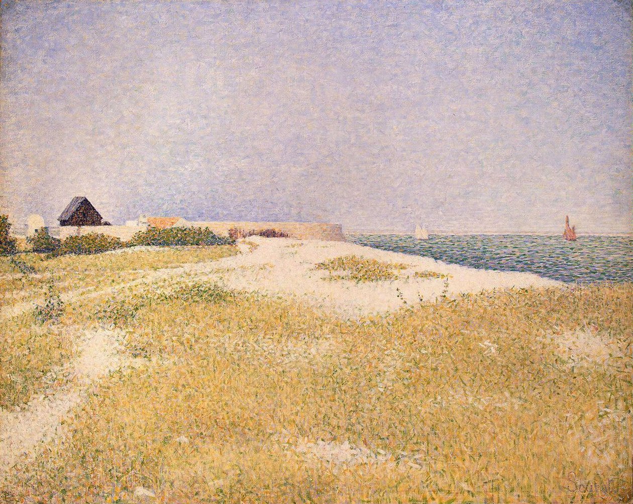 Uitzicht op Fort Samson, 1885 door Georges Seurat