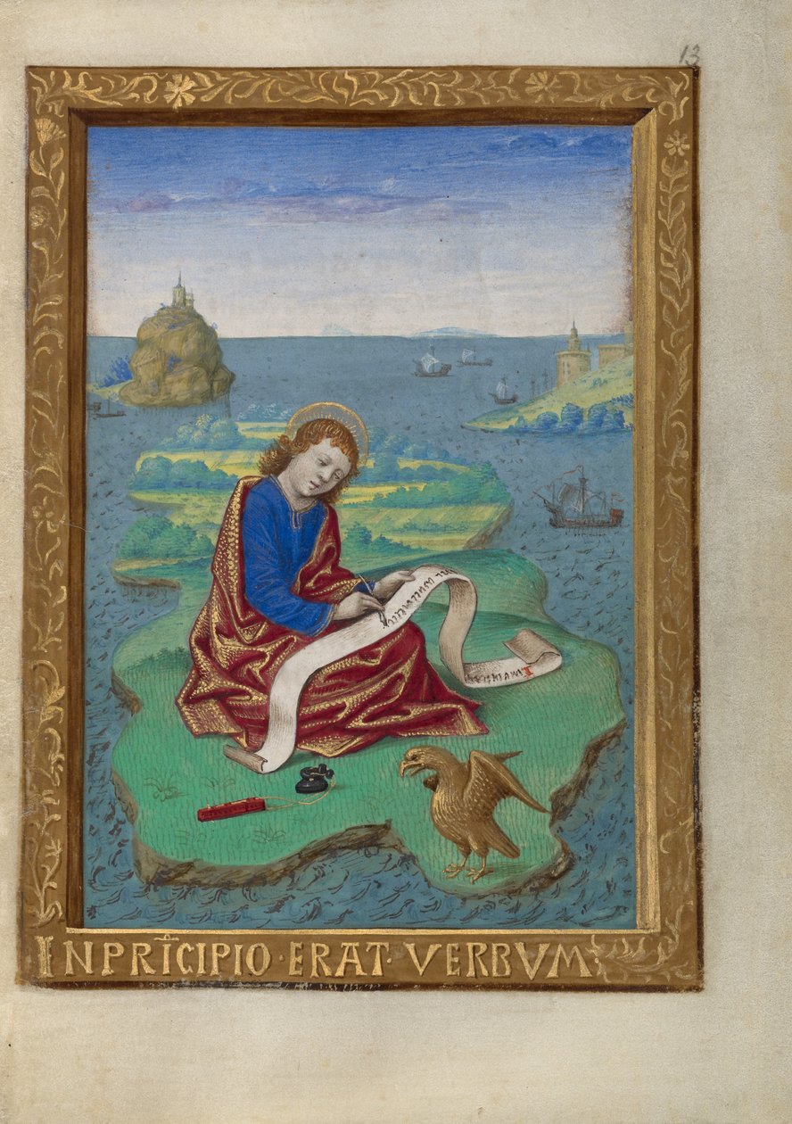 Johannes op Patmos door Georges Trubert