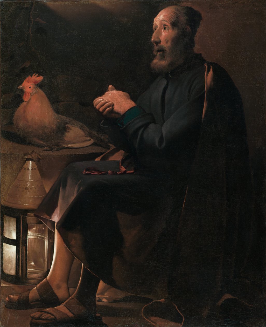Sint Petrus Berouwvol door Georges de La Tour