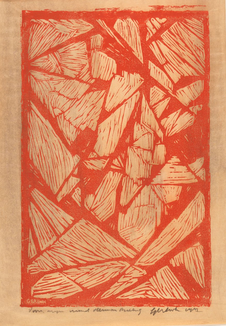 Zonder titel door Ger Ladage (signed by artist)