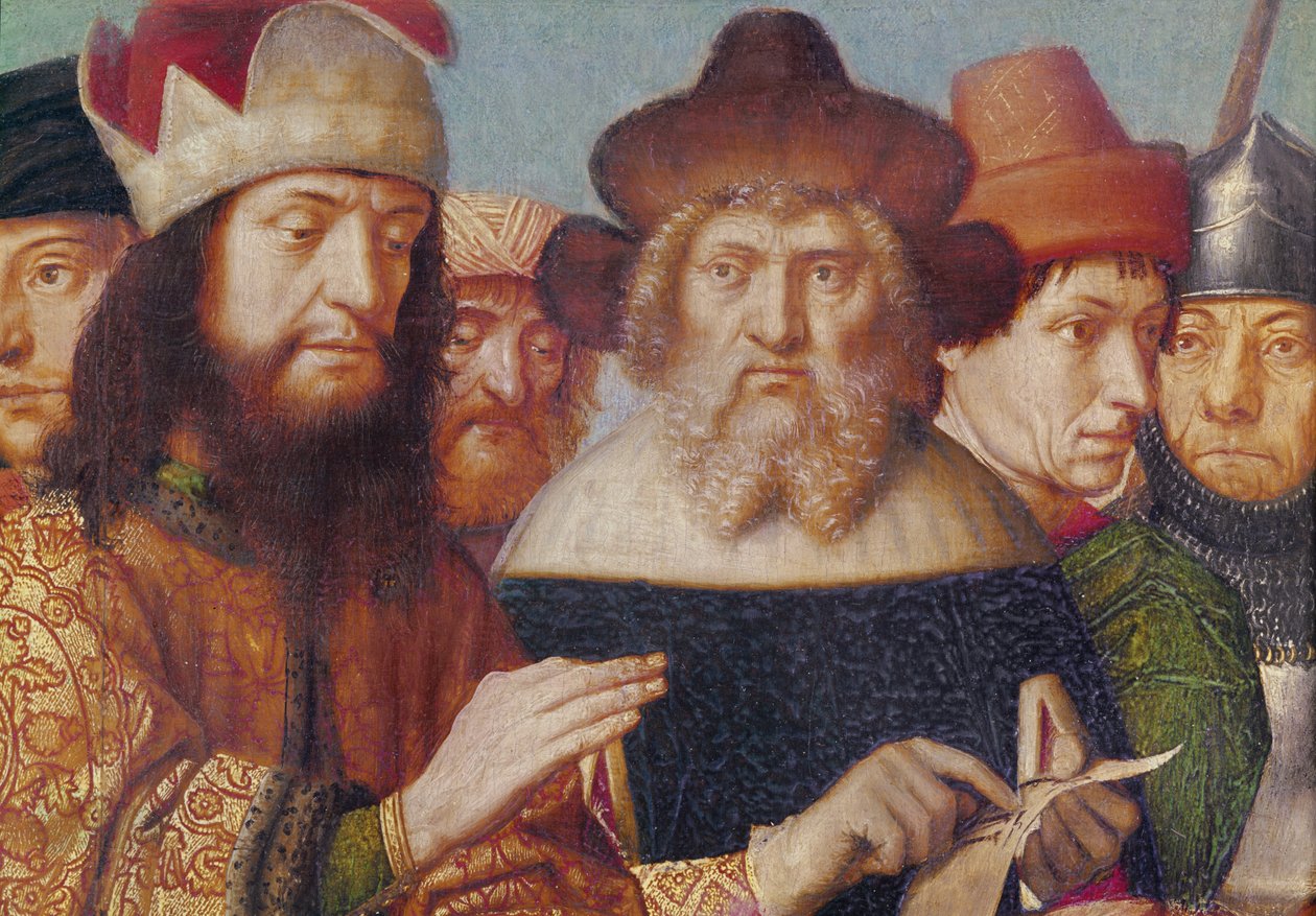 Drieluik van de kruisiging (detail) door Gerard David