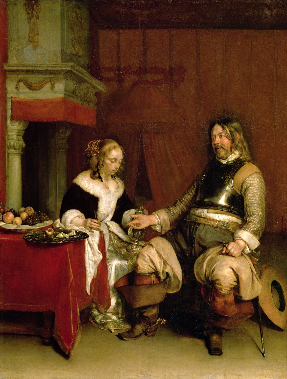 De heer soldaat door Gerard ter Borch