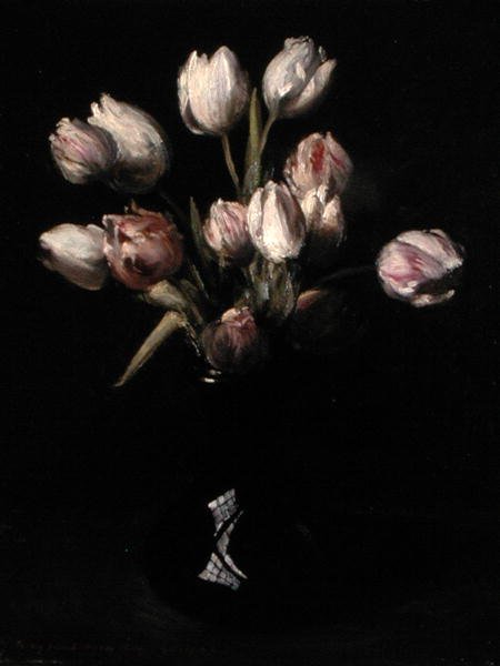 Tulpen in een vaas door Gerard Chowne