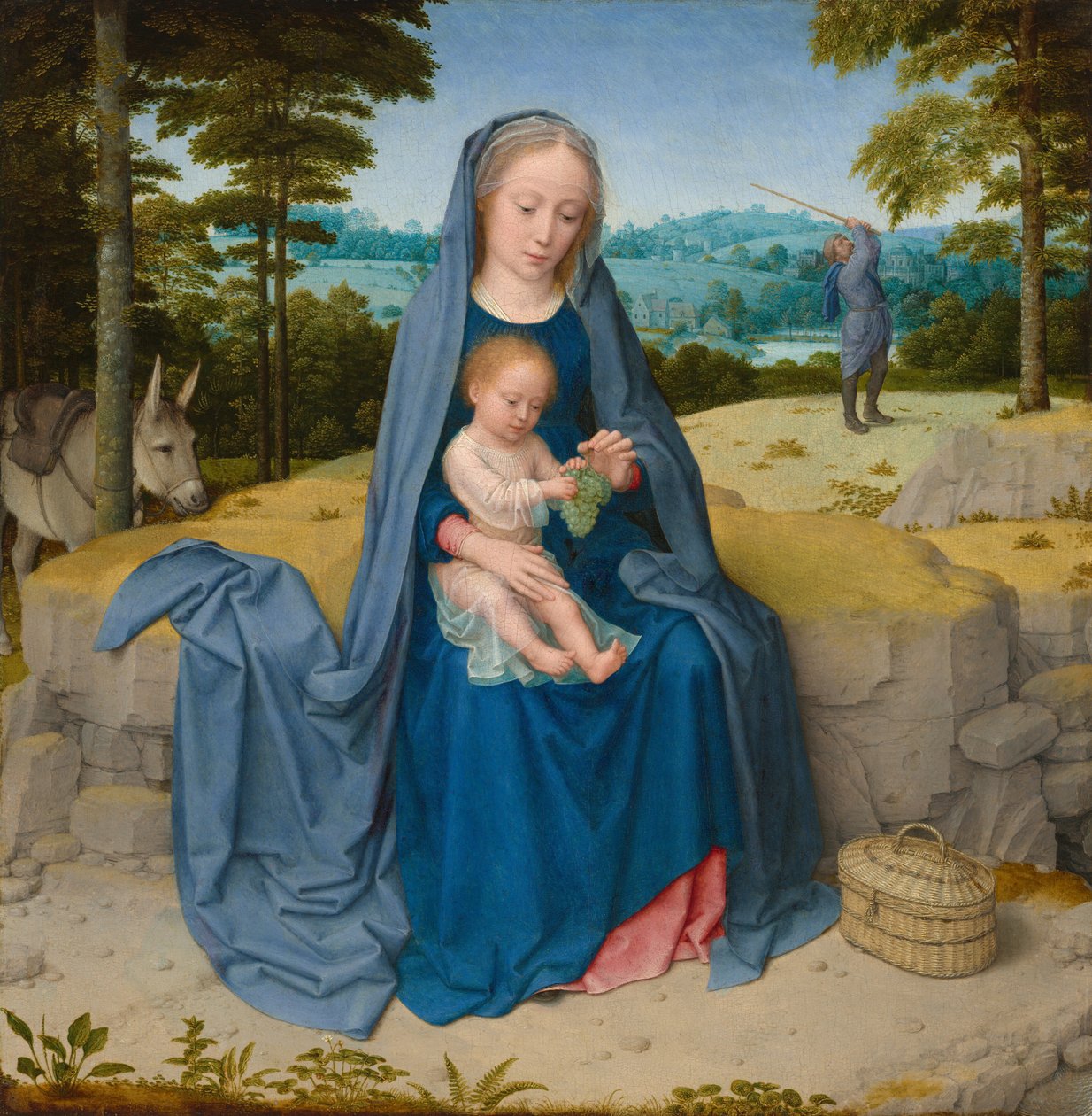 De rust tijdens de vlucht naar Egypte door Gerard David