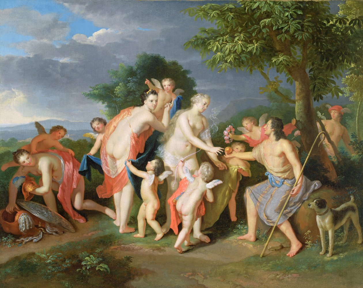 Het oordeel van Parijs door Gerard Hoet