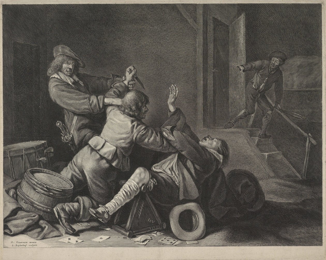 De steekpartij door Gerard ter Borch