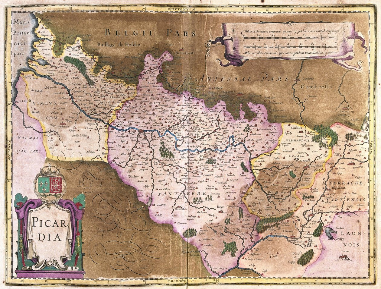 België (gravure) door Gerardus Mercator
