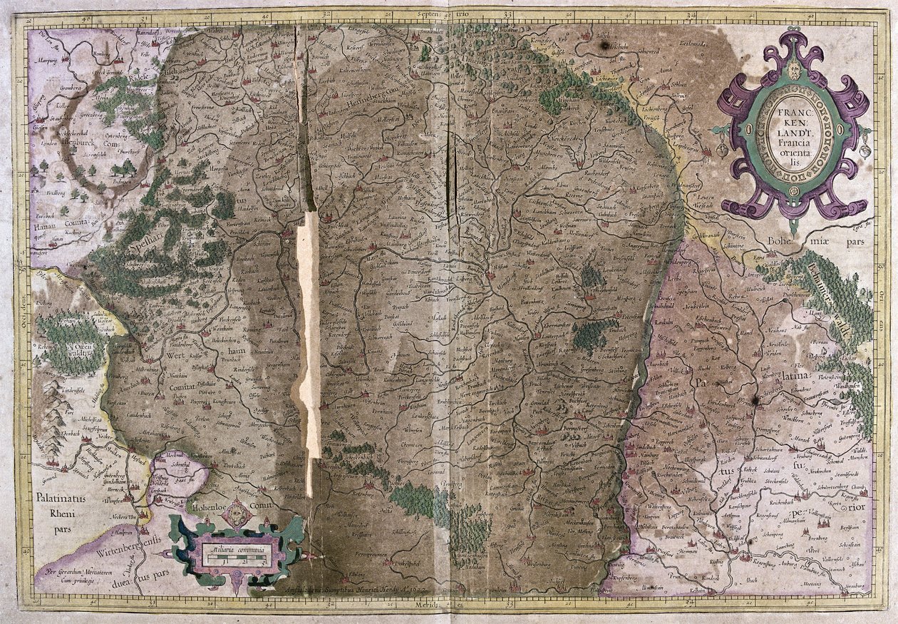 Frankrijk (gravure) door Gerardus Mercator
