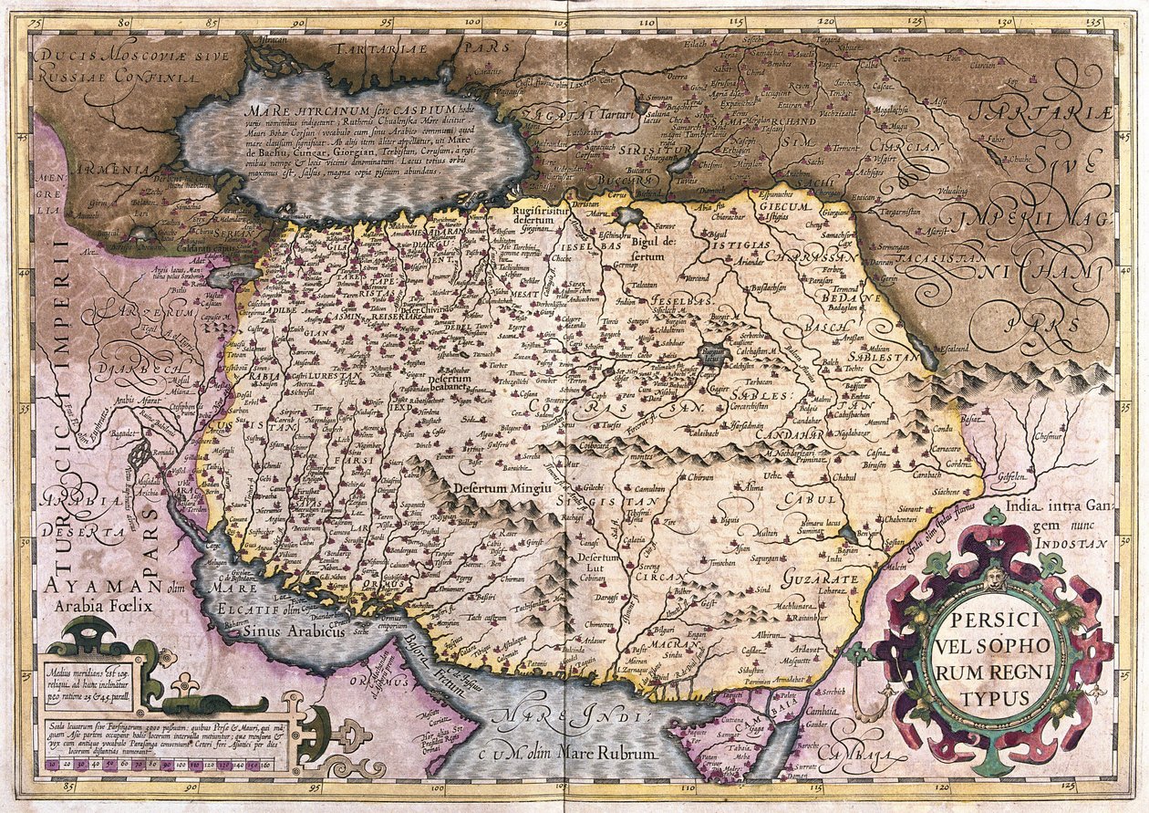 Irak en Afghanistan (gravure) door Gerardus Mercator