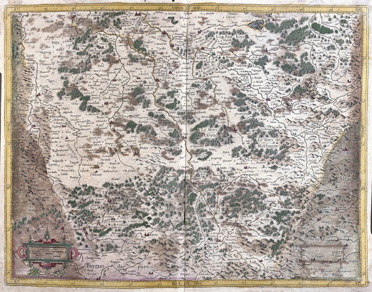 Lotharingen, Frankrijk (gravure) door Gerardus Mercator