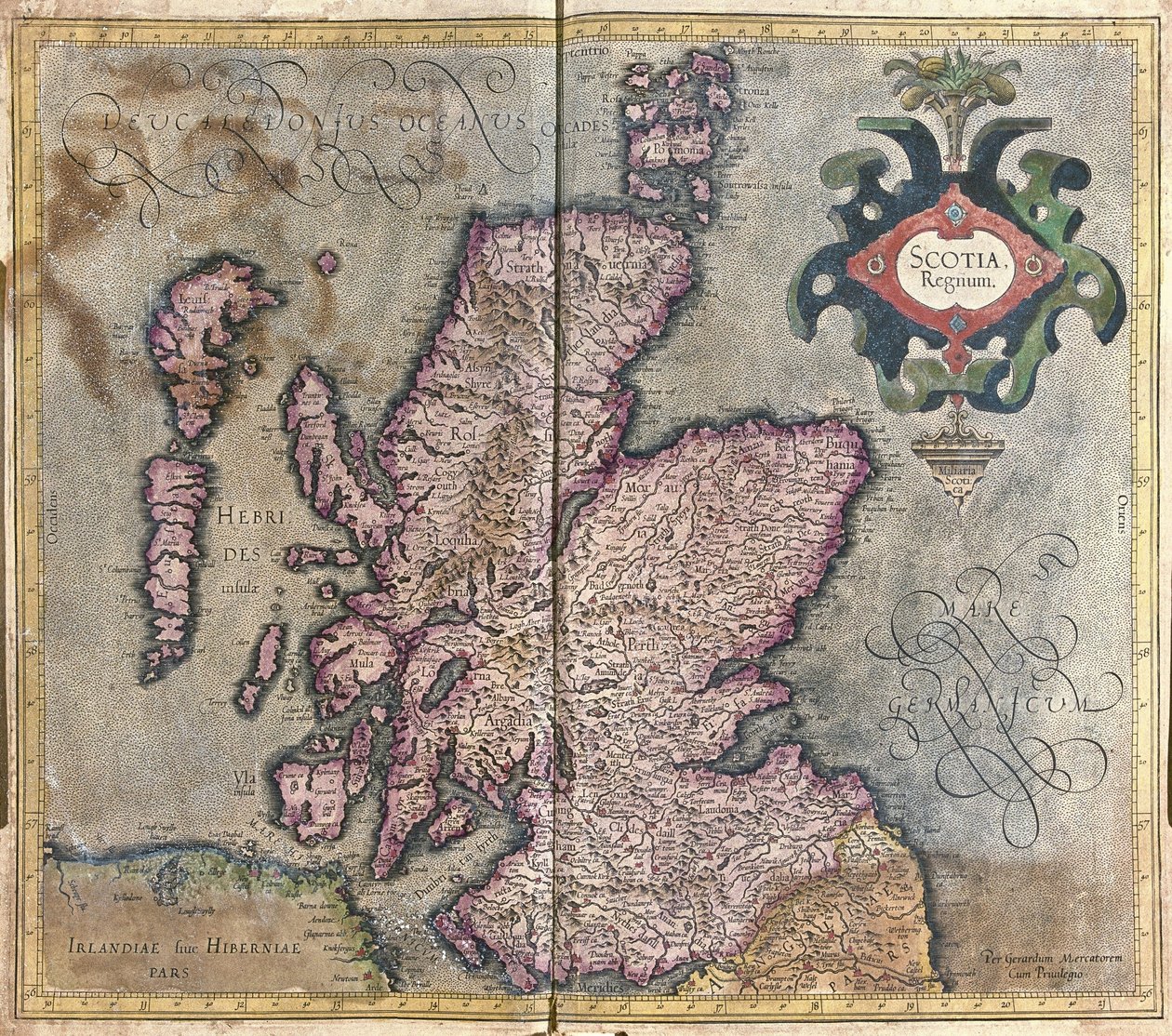 Schotland, Groot-Brittannië door Gerardus Mercator