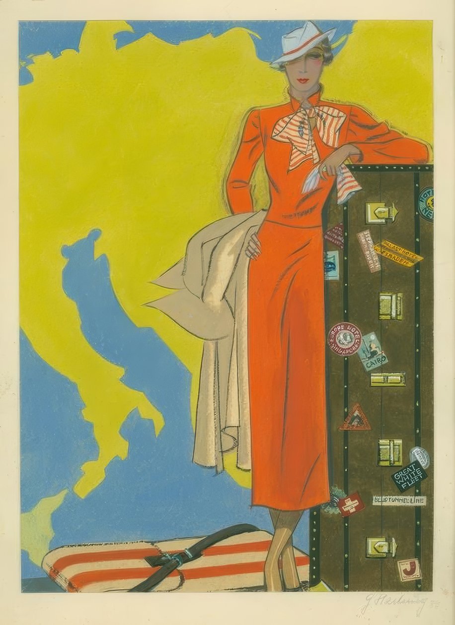 Damesmode 1932 / Reiskleding door Gerd Hartung