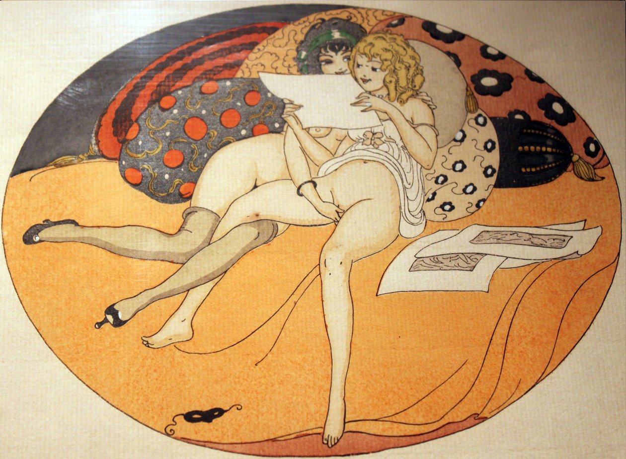 Serie aquarellen, verschenen in 1925 onder de titel The Delights of Eros in Erotopolis Parijs door Gerda Marie Frederike Wegener