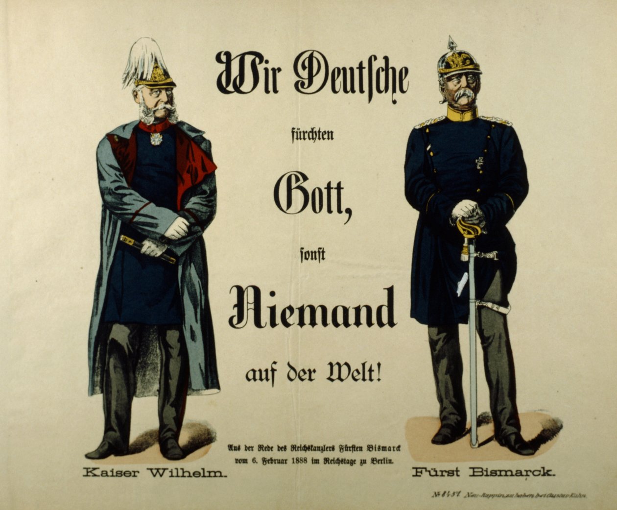 Keizer Wilhelm I en Prins Bismarck door German School