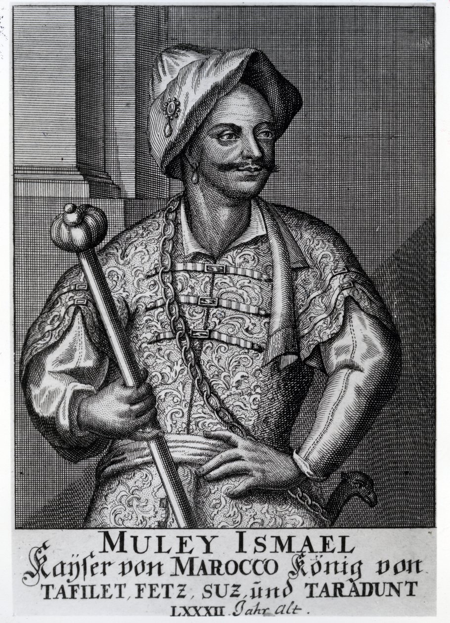 Moulay Ismail Ibn Sharif, 1719 door German School