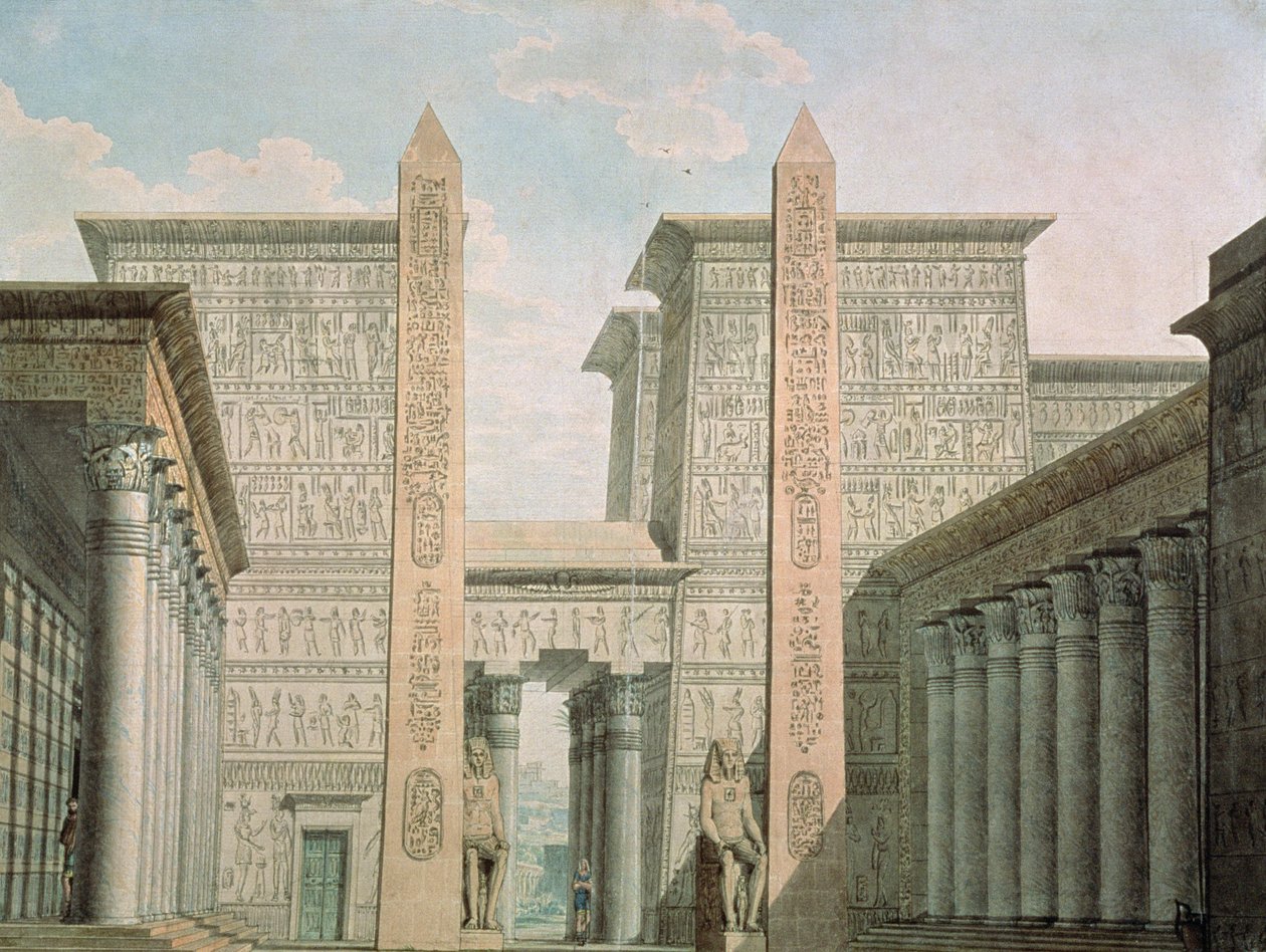 De ingang van de tempel, Act I scène iii, decorontwerp voor 