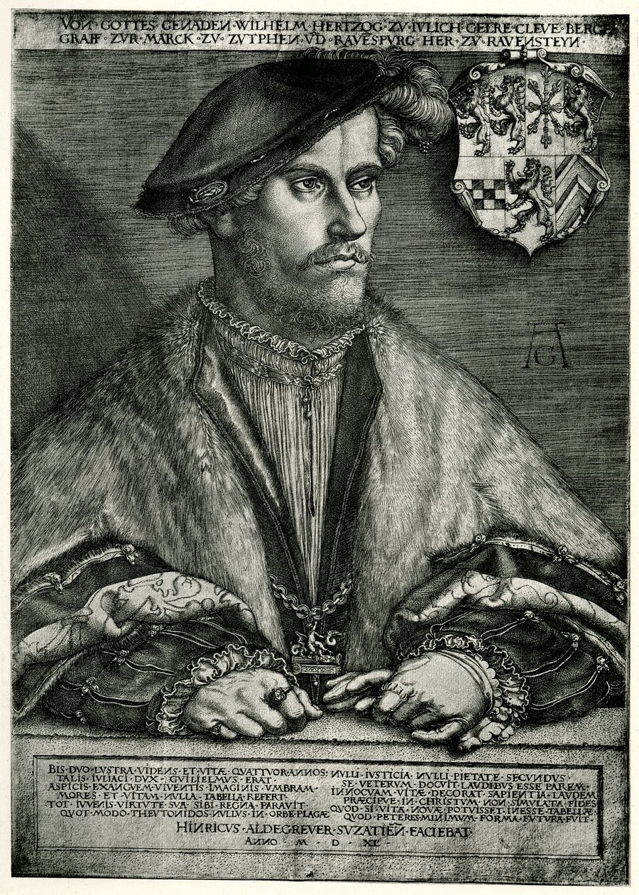 Wilhelm IV (1516-1592) hertog van Jülich-Kleve-Berg, 1540 (fototype) door German School