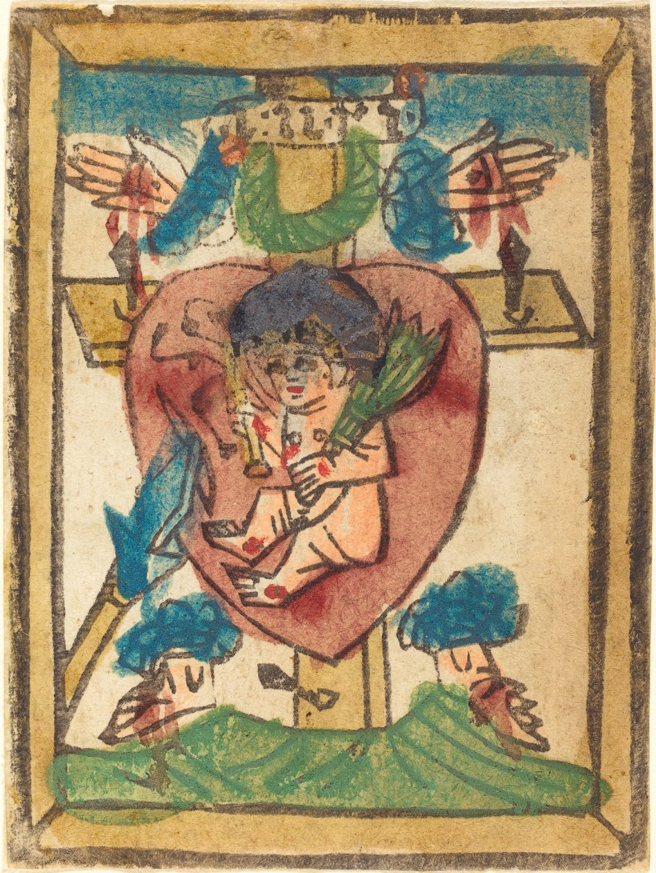 Christuskind in het Heilig Hart door German 15th Century