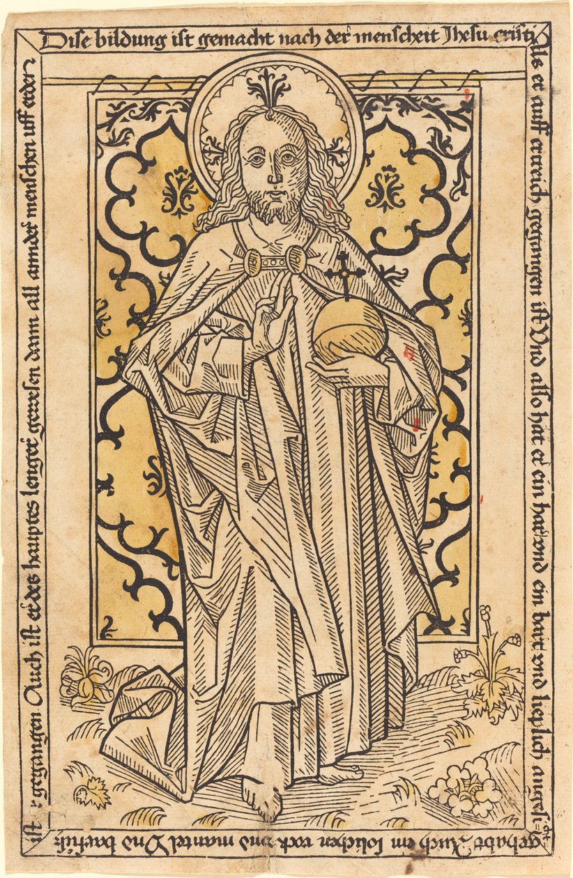 Christus als Salvator Mundi door German 15th Century