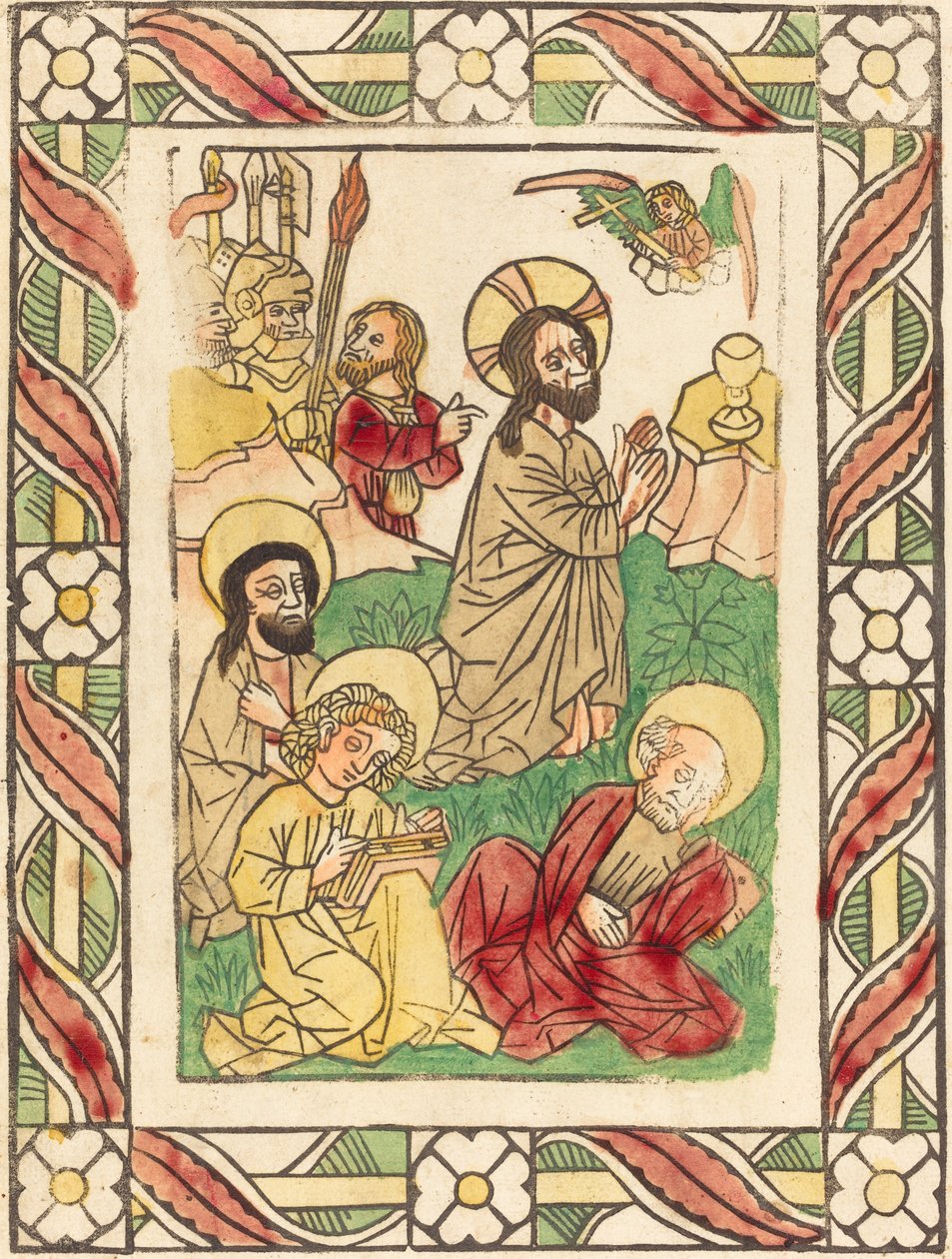 Christus op de Olijfberg door German 15th Century