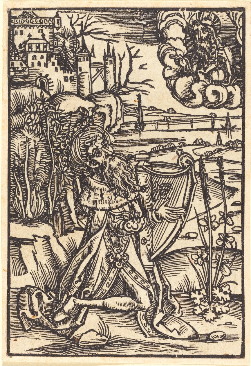 David die de Harp Bespeelt door German 15th Century