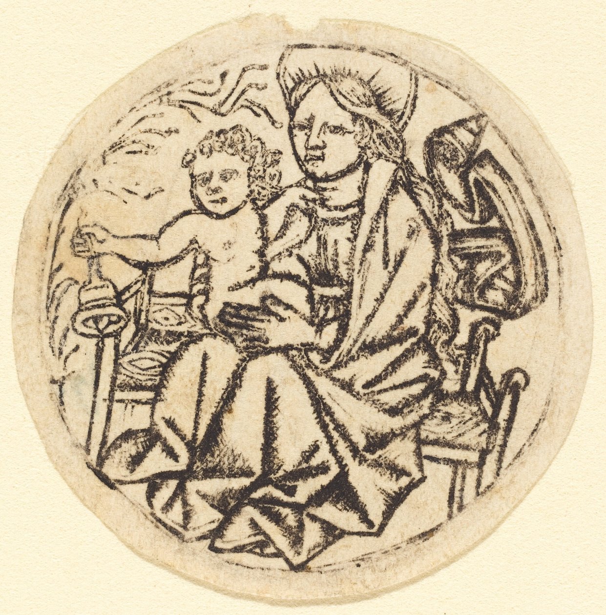 Madonna en Kind met een Bel door German 15th Century