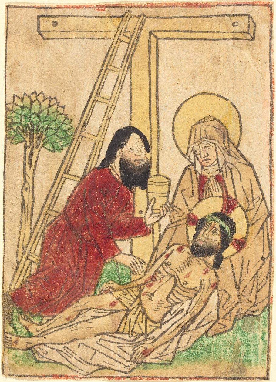 Pietà met Sint Jan door German 15th Century