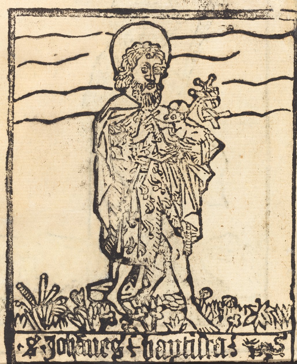 Sint Johannes de Doper [recto] door German 15th Century