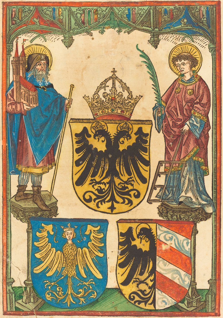 Sint Sebaldus en Sint Laurentius door German 15th Century