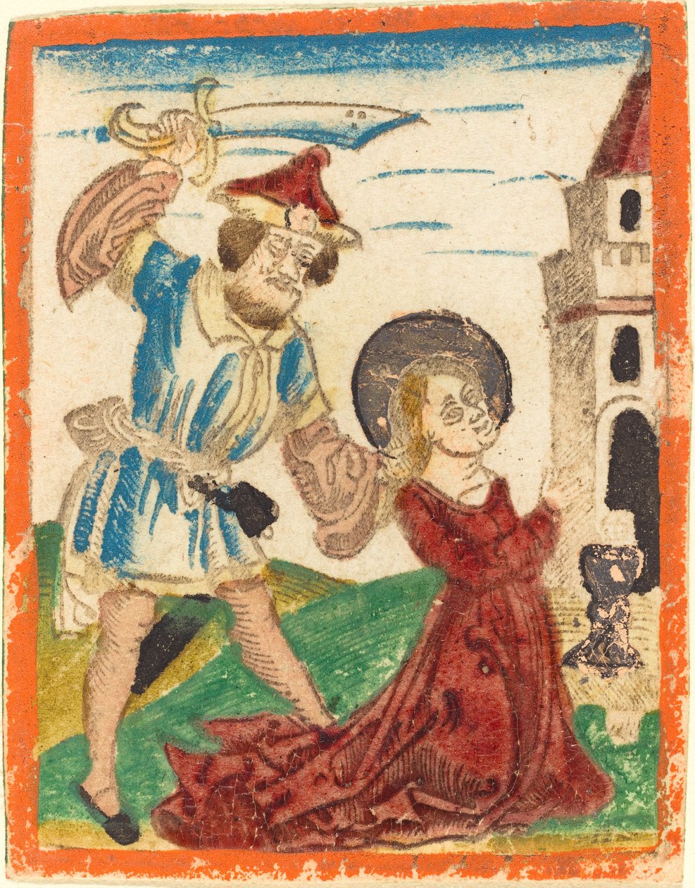 Het Martelaarschap van Sint Barbara door German 15th Century