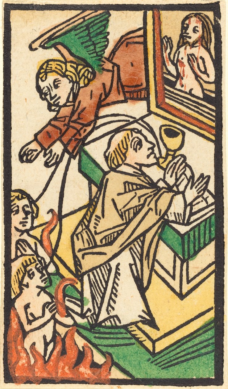 De mis van Sint Gregorius door German 15th Century