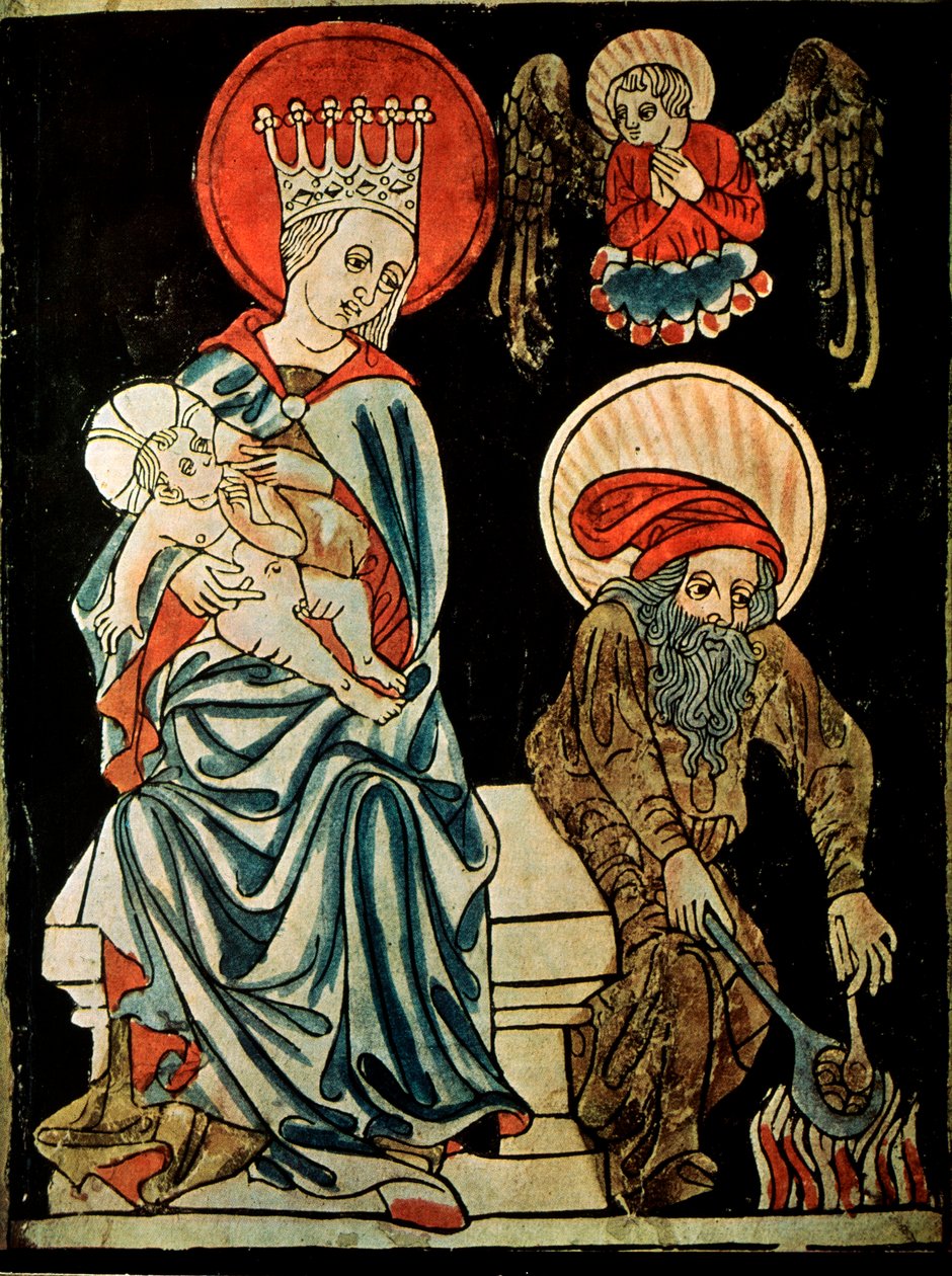 Rust tijdens de vlucht naar Egypte, c1410 door German Master
