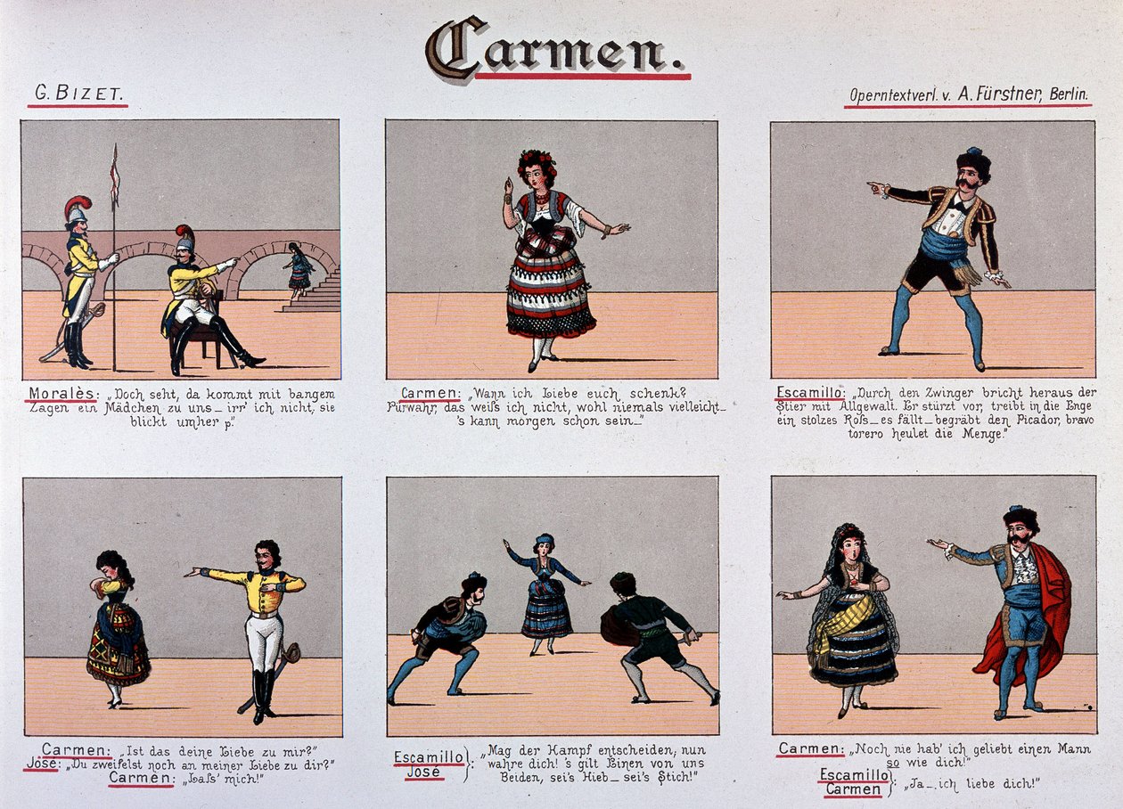 Carmen - 19e eeuwse beeldreeks door German School