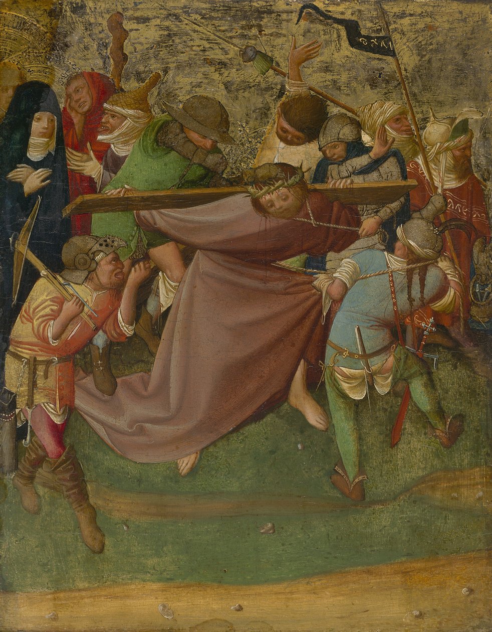Christus draagt het kruis, 1420-25 door German School