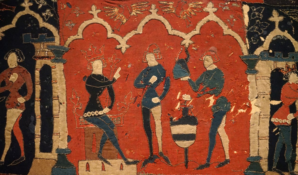 Detail (van het Tristan wandtapijt) door German School