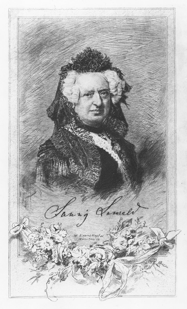 Fanny Lewald (gravure) door German School