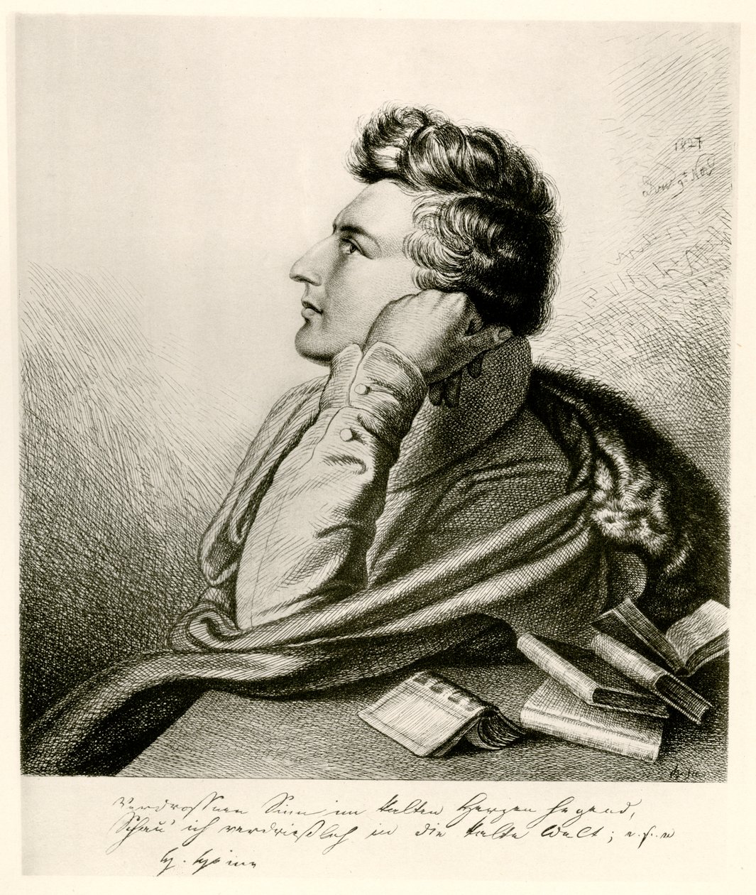 Heinrich Heine, 1884-90 door German School