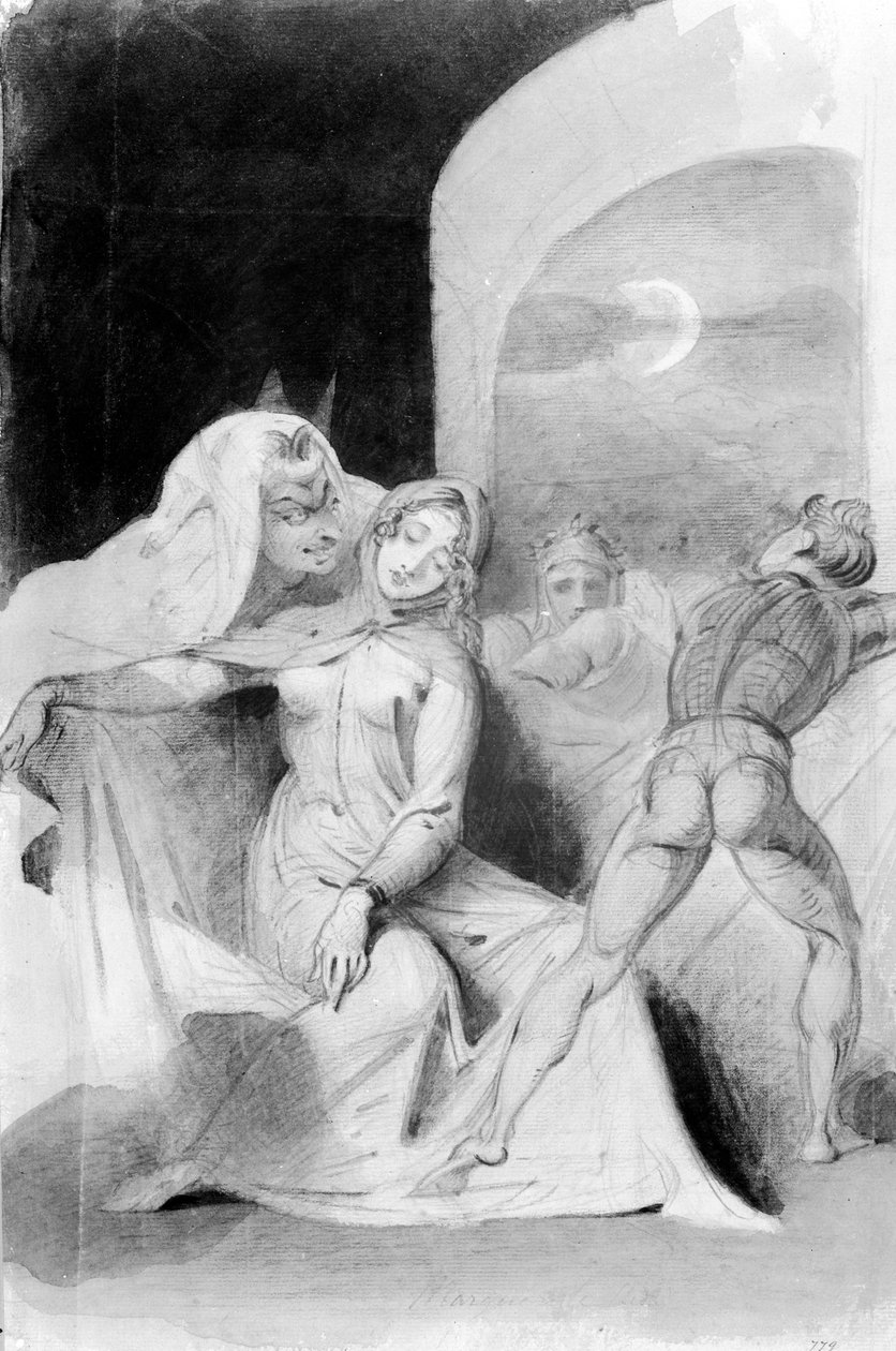 Illustratie uit de Faust, 19e Eeuw door German School